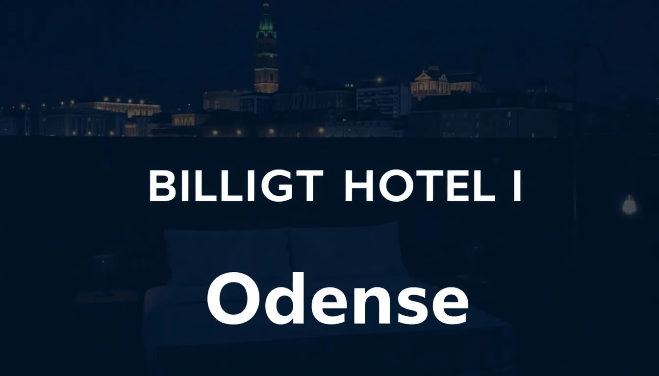 billigt hotel i odense - Illustration