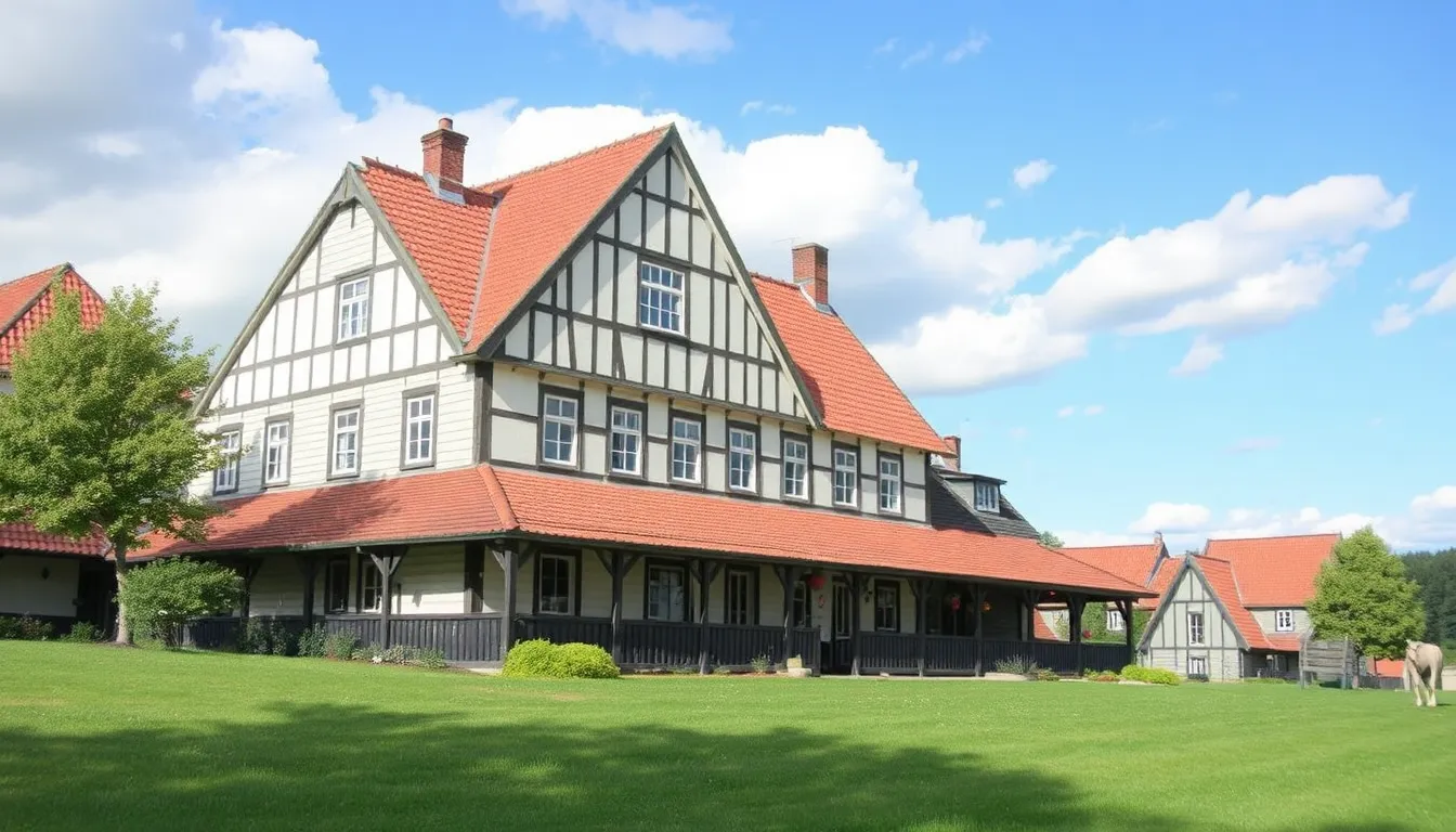 hoteller i nærheden af den fynske landsby - Illustration