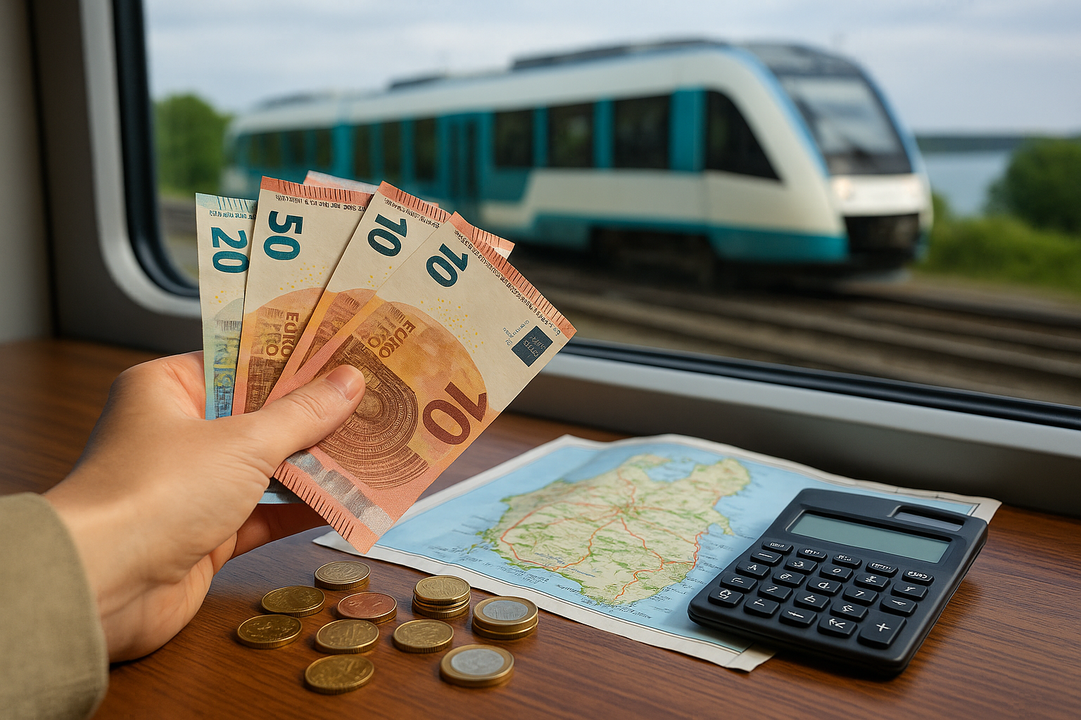 planlæg din ferie på Fyn med offentlig transport - Illustration