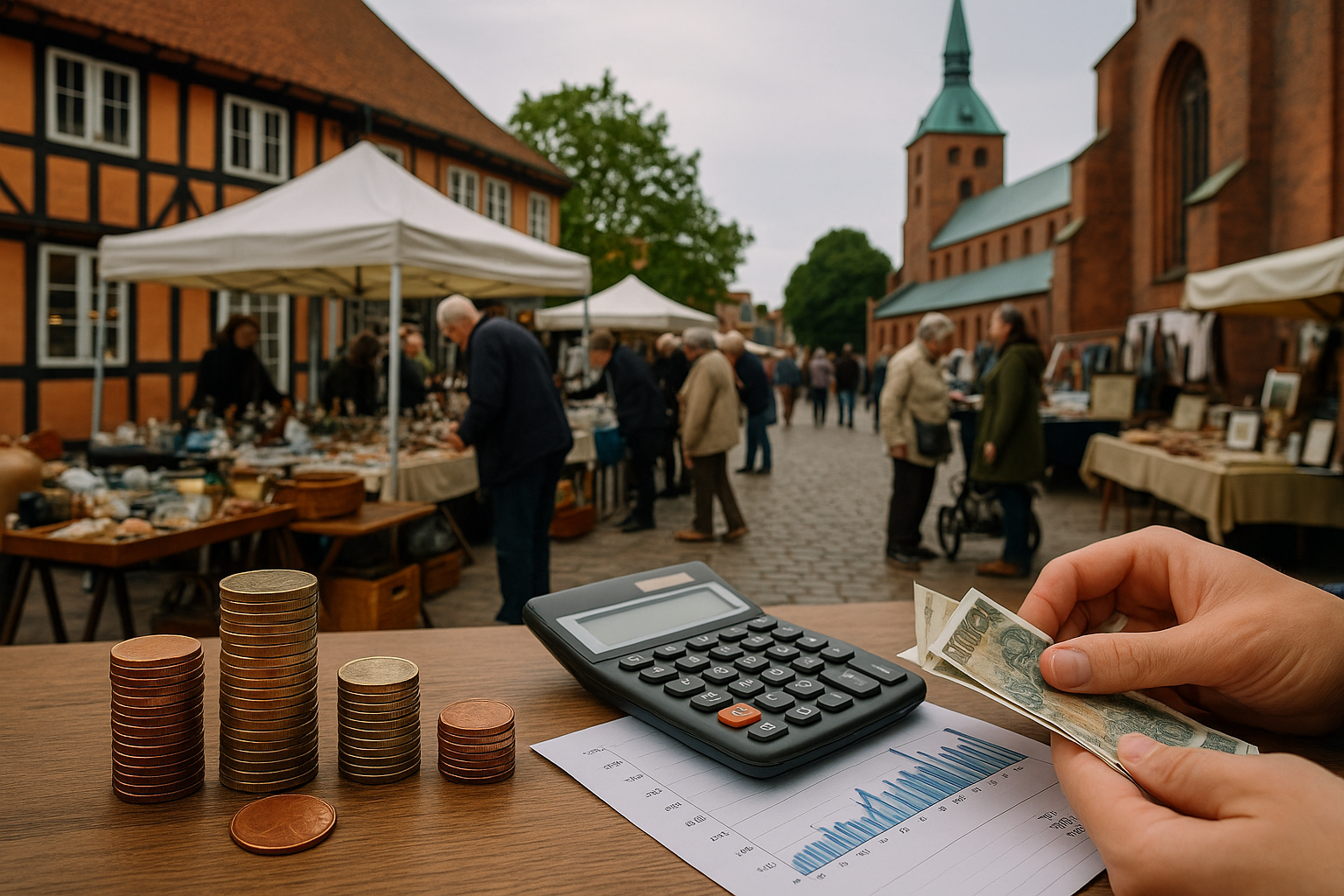 markeder i Odense - Illustration