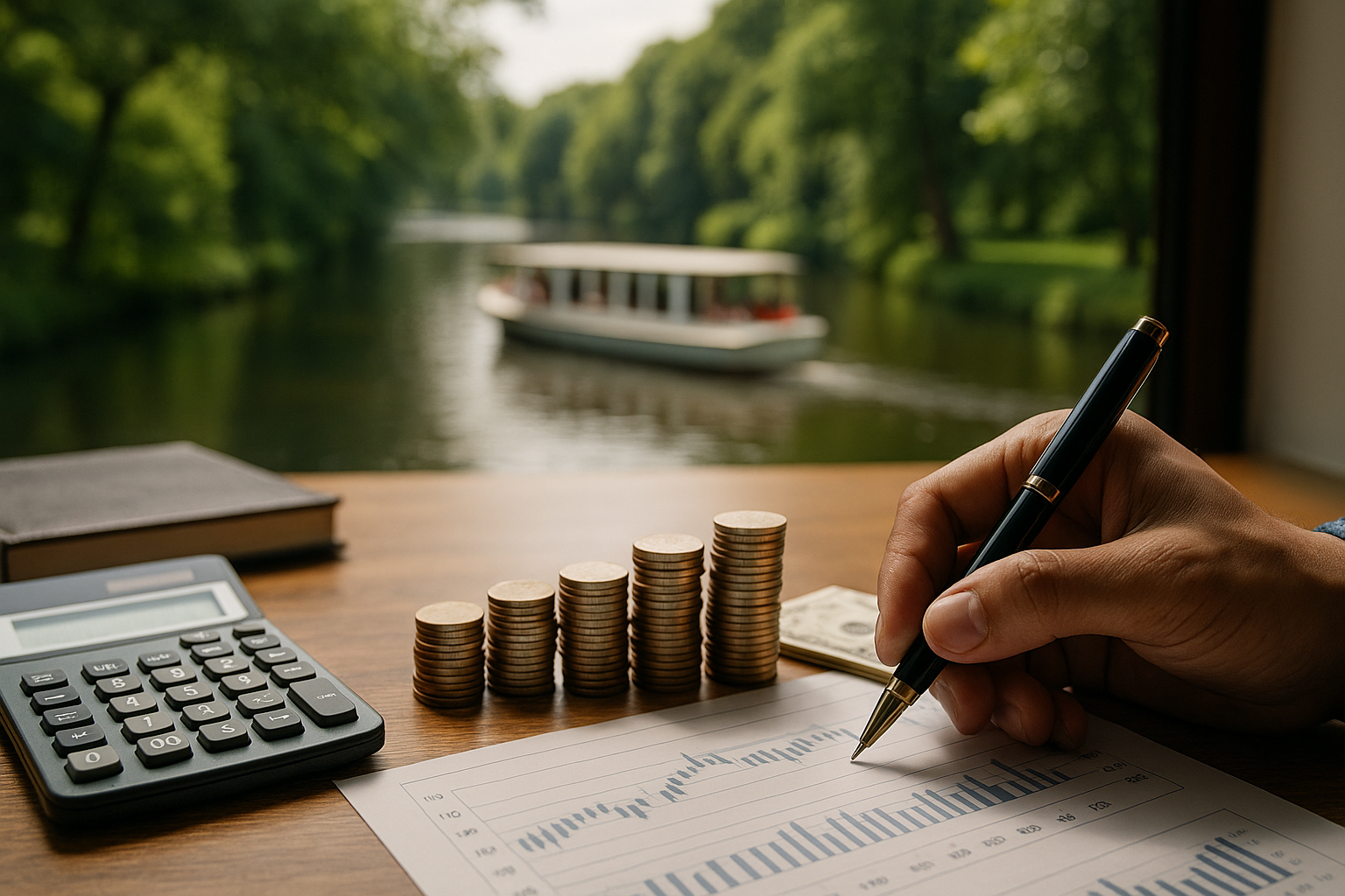 sejltur i Odense Å - Illustration