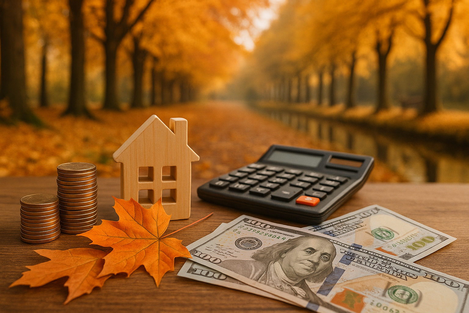 efterår i Odense by - Illustration