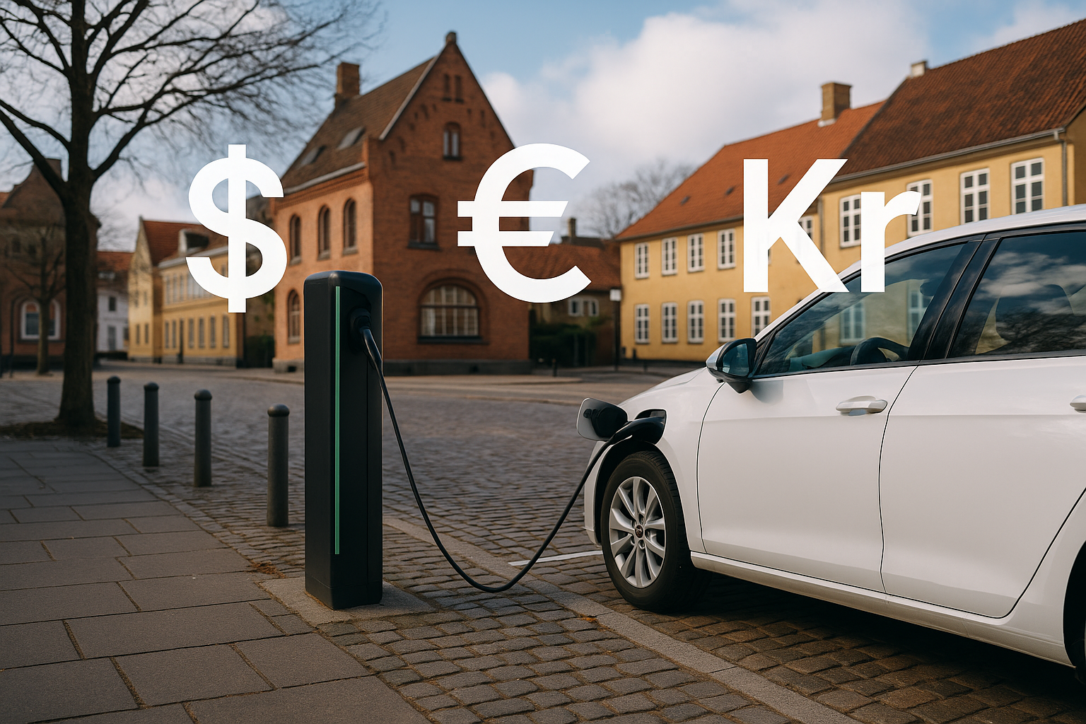 el-ladestandere Odense centrum - Illustration