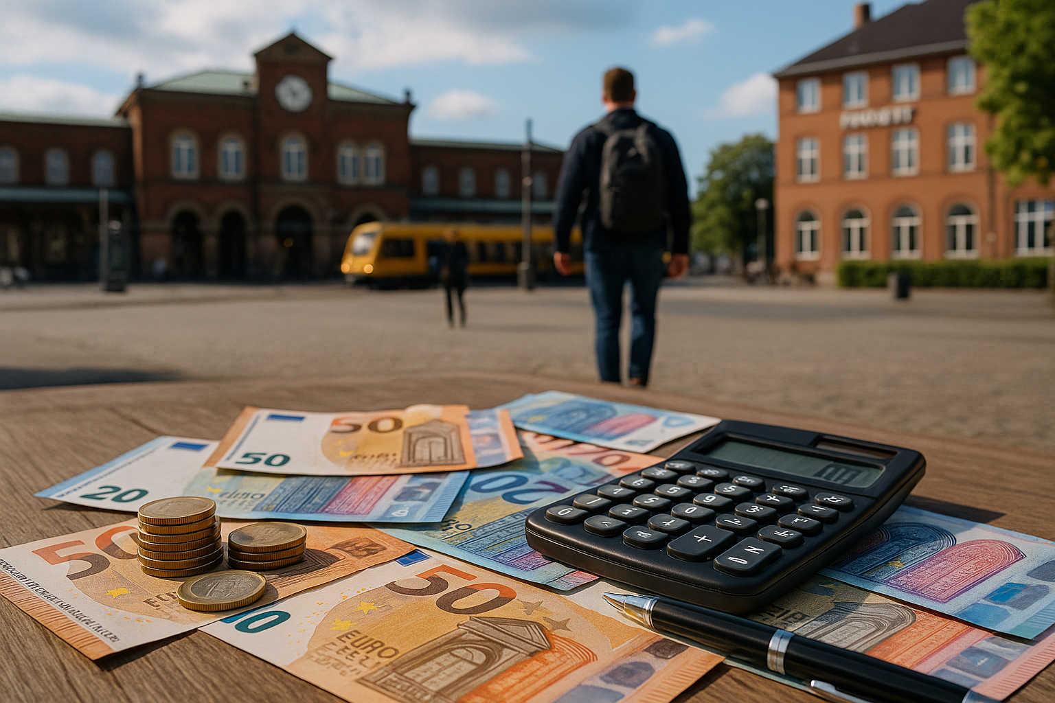 gåafstand fra Odense station - Illustration